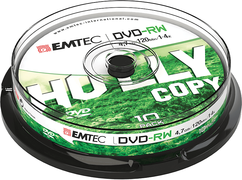EMTEC 10 pack DVD-RW 4.7 GB (ECOVRW47104CB)