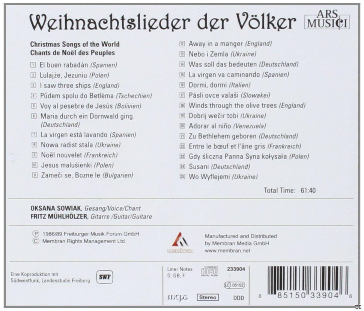 Oksana Sowiak, Fritz Mühlhölzer - Weihnachtslieder Der Völker  - (CD)