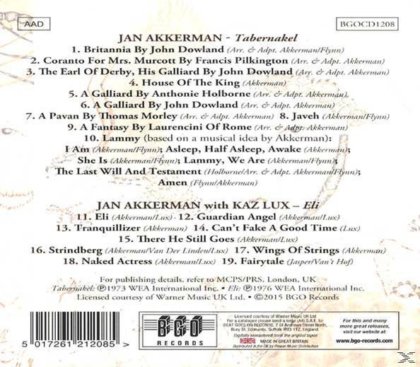 Jan Akkerman - Tabernakel/Eli (With Kaz - Lux) (CD)