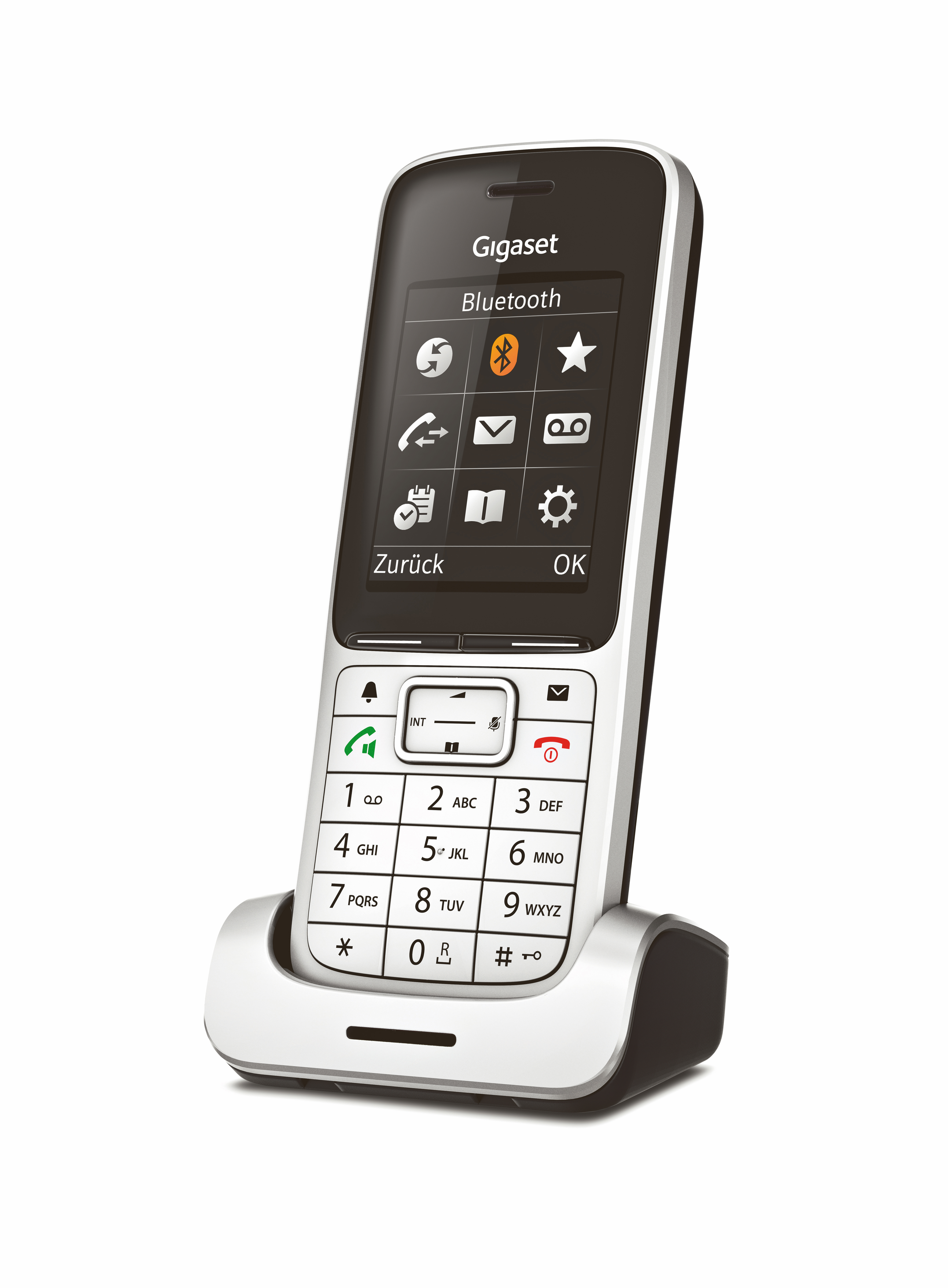 GIGASET SL450HX Mobilteil, Platin/Schwarz