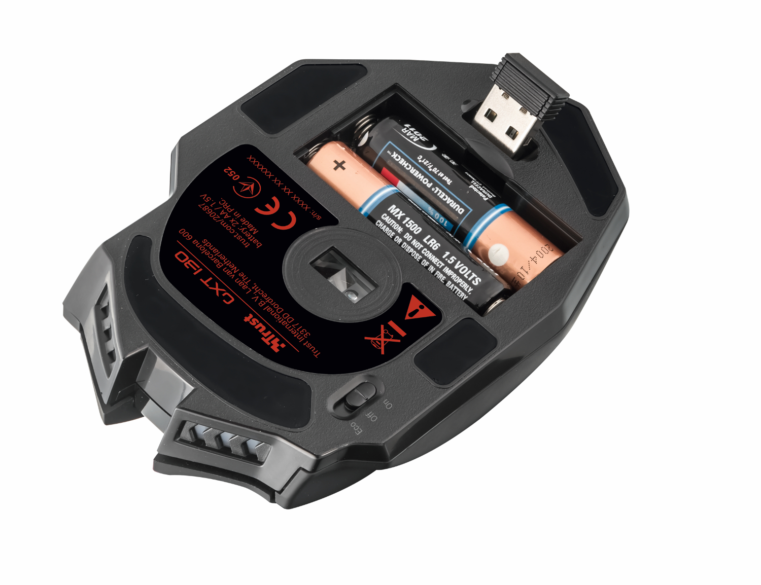 TRUST GXT 130 Gaming Maus, Schwarz/Rot