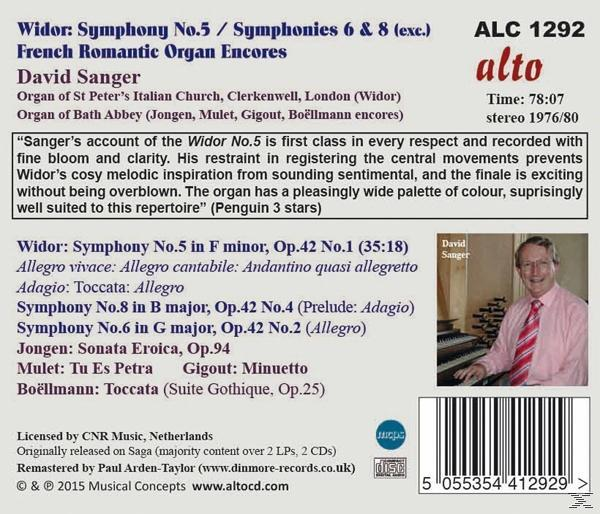 David Sanger - Franz.Orgelmusik Der Romantik  - (CD)