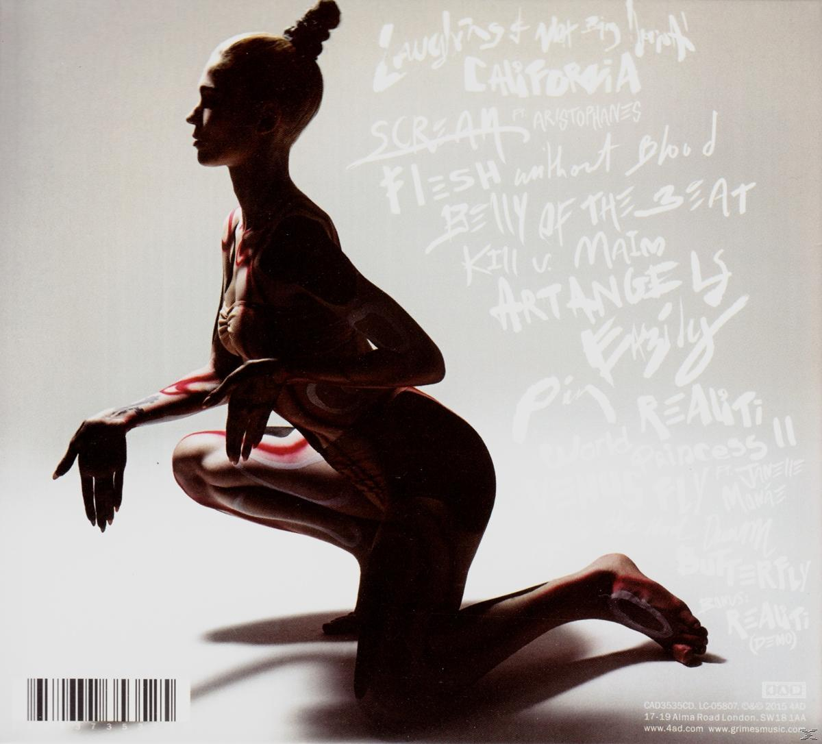 Silhouette einer Person mit Körperbemalung, kniend. Handschriftliche Songtitel im Hintergrund.