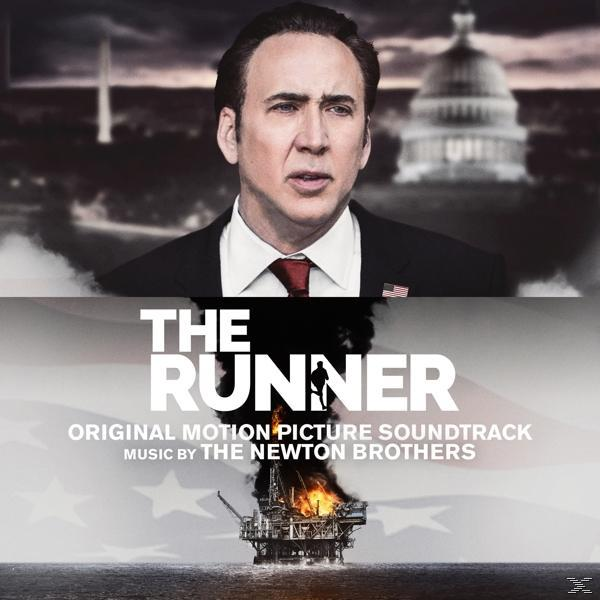 Moziplakát: Nicholas Cage arca egy égő olajfúrótorony felett. A szöveg a következőt mondja: The Runner.