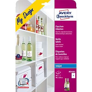 AVERY ZWECKFORM Flaschen-Etiketten, A4, MD4001