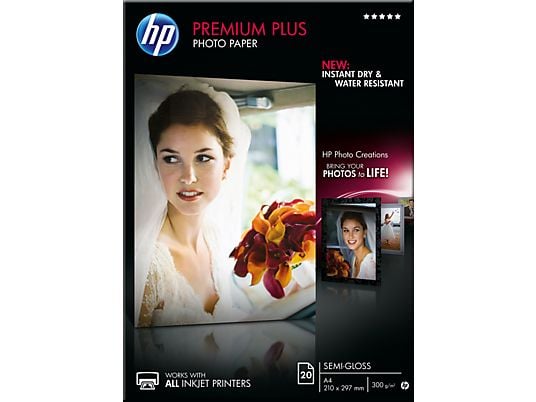 HP Premium Plus Fotopapier seidenmatt - 20 Blatt/A4/210 x 297 mm - 