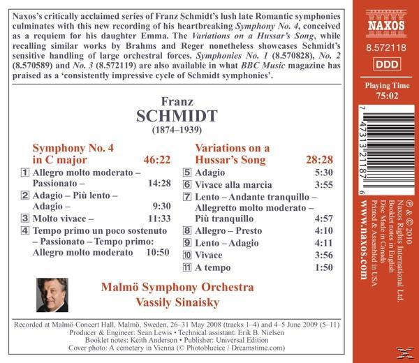 SINAISKY,VASSILY & SO,MALMÖ, Sinaisky/Malmö SO - Sinfonie 4/Variationen  - (CD)