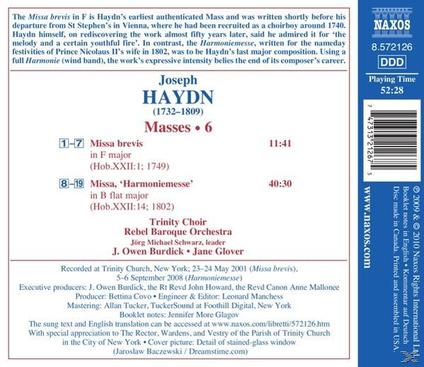 Rückseite einer CD. Weißer Hintergrund mit Text über die Musik und die Interpreten.