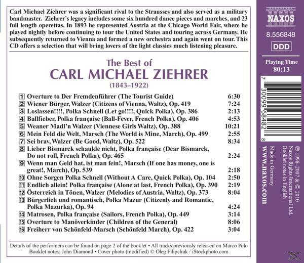 Album-Rückseite mit einer Liste von Liedern und Text über den Künstler. Weißer Hintergrund.