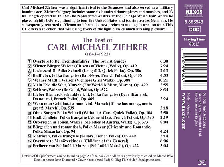Thumbnail - VARIOUS - The Best Of Ziehrer (CD)