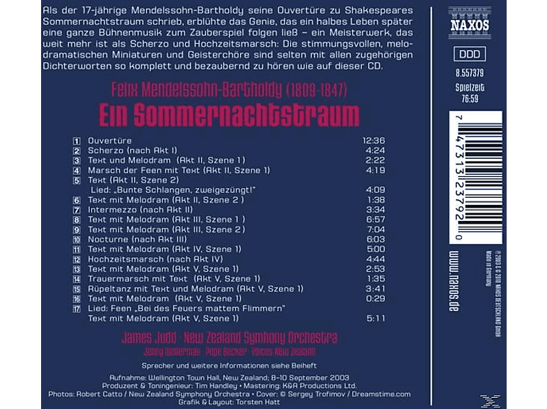 Thumbnail - James & Nzso Judd - Ein Sommernachtstraum (Deutsch) (CD)