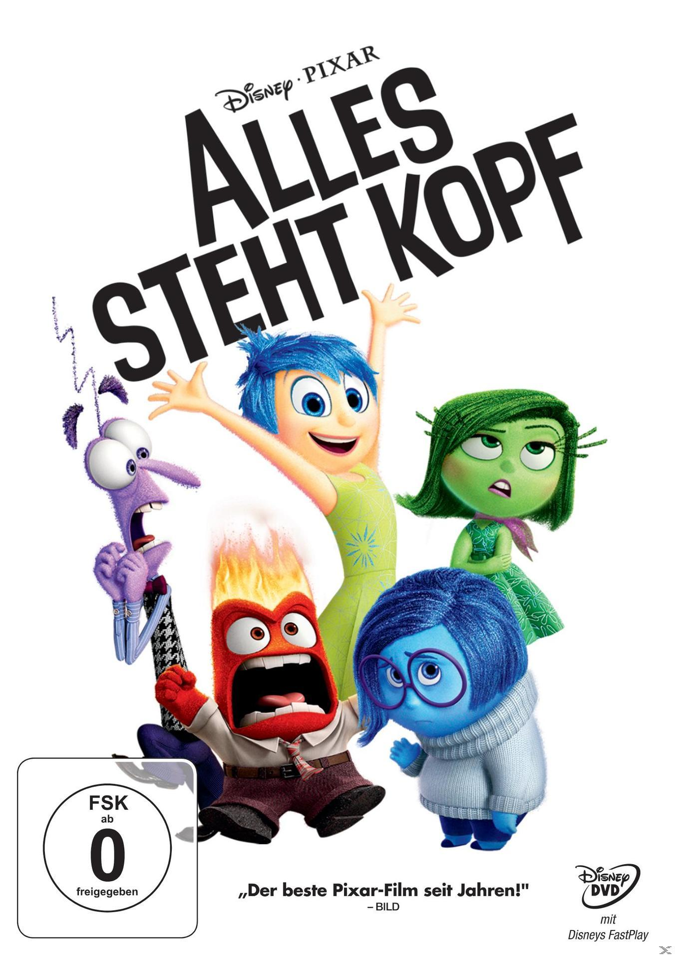 Zeichentrickfilmplakat mit fünf Zeichentrickfiguren. Sie haben unterschiedliche Gesichtsausdrücke und Farben.