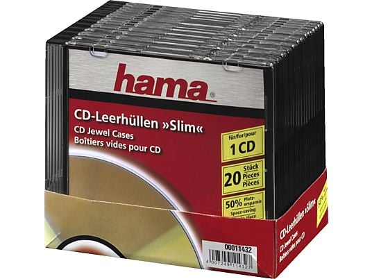 HAMA Boîtier CD Slim - Confezione da 10 pezzi