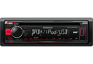 KENWOOD Kenwood KDC-DAB400U - Sintolettori DAB - AUX/USB - nero - Autoradio (1DIN, Nero)