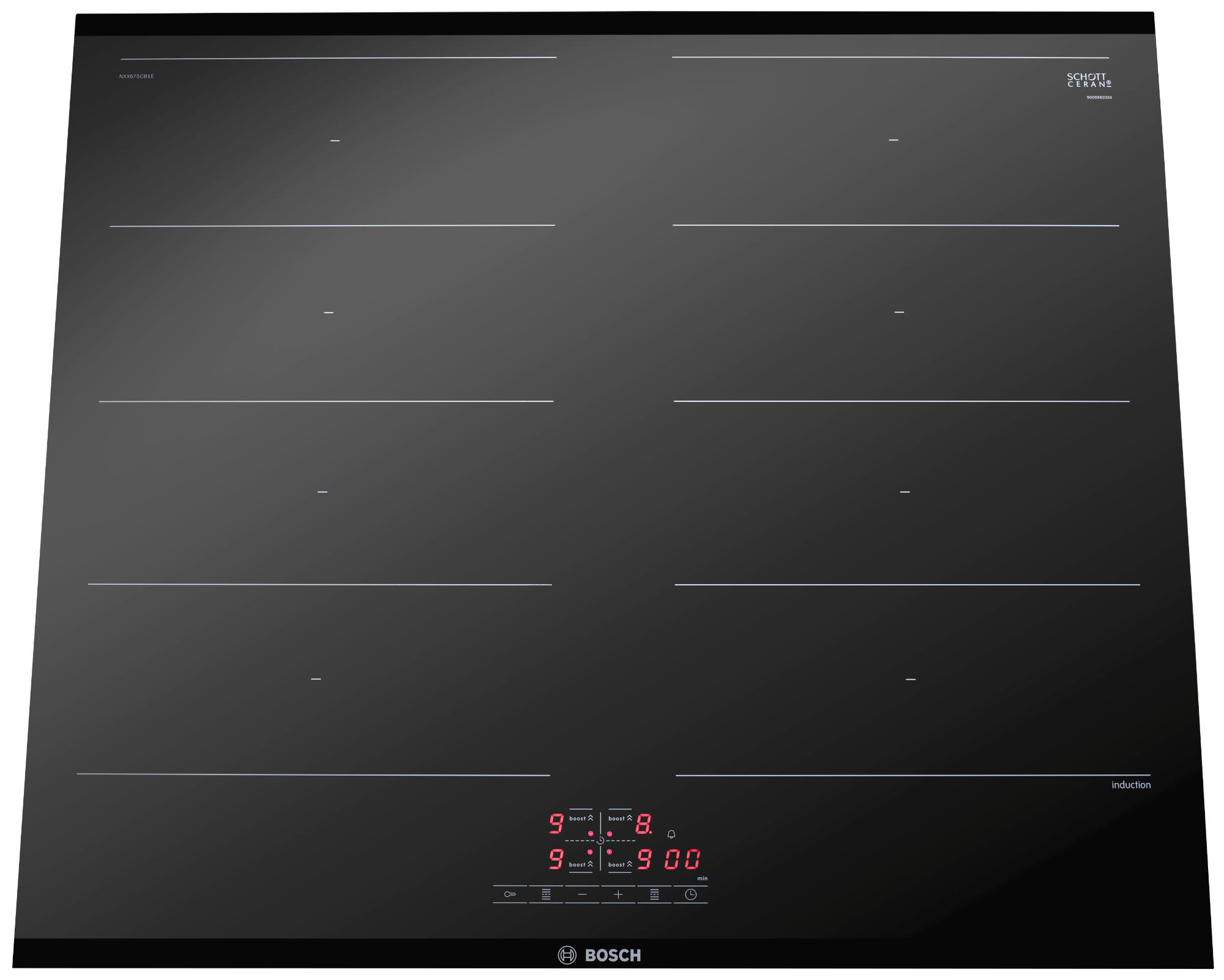 BOSCH HND679LS60 Serie 6 (Backofen), Serie 4 (Kochfeld), Einbauherdset (Induktionskochfeld, A, 71 l)