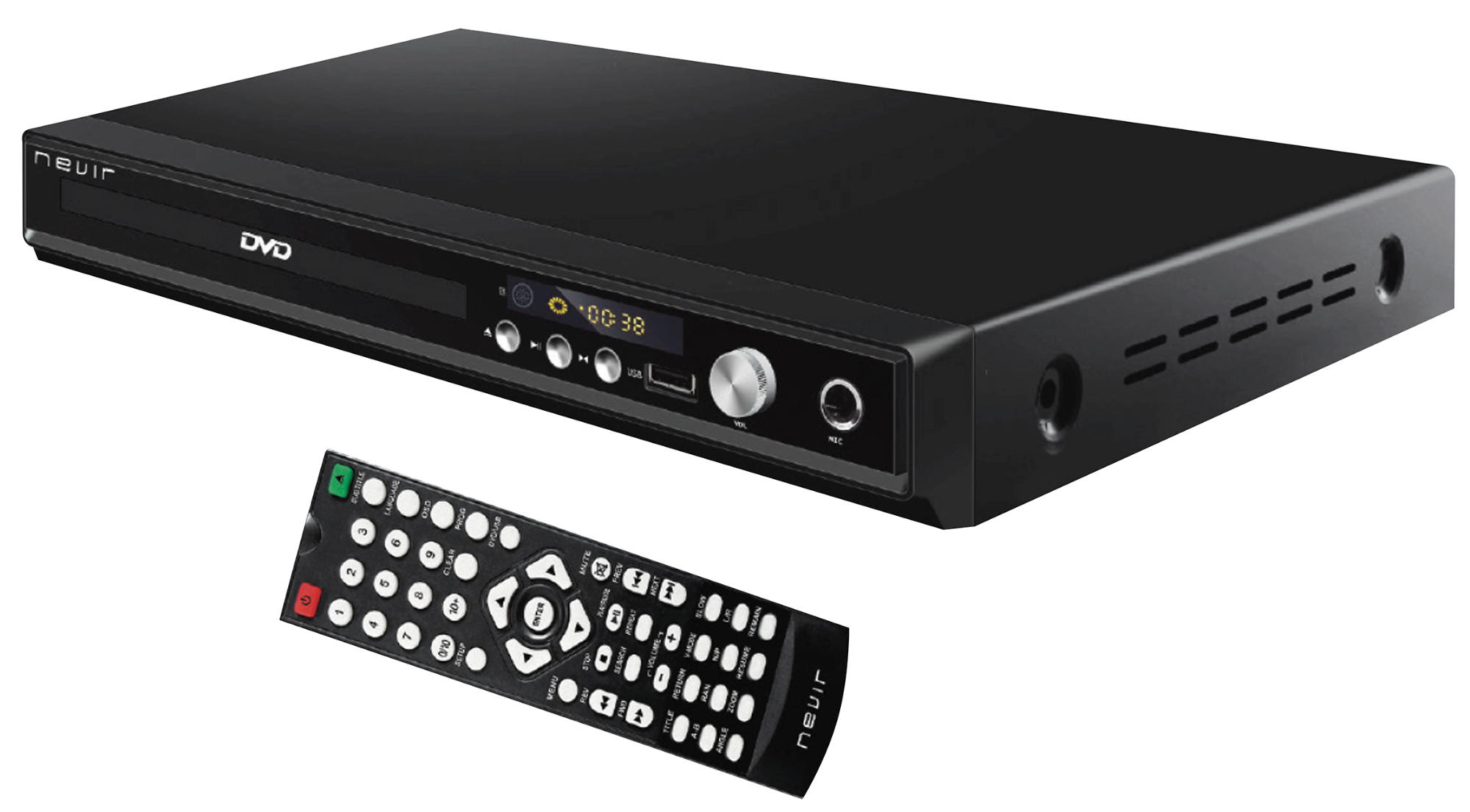Reproductor DVD - Nevir NVR-2326-DVD-KU, con Función Karaoke