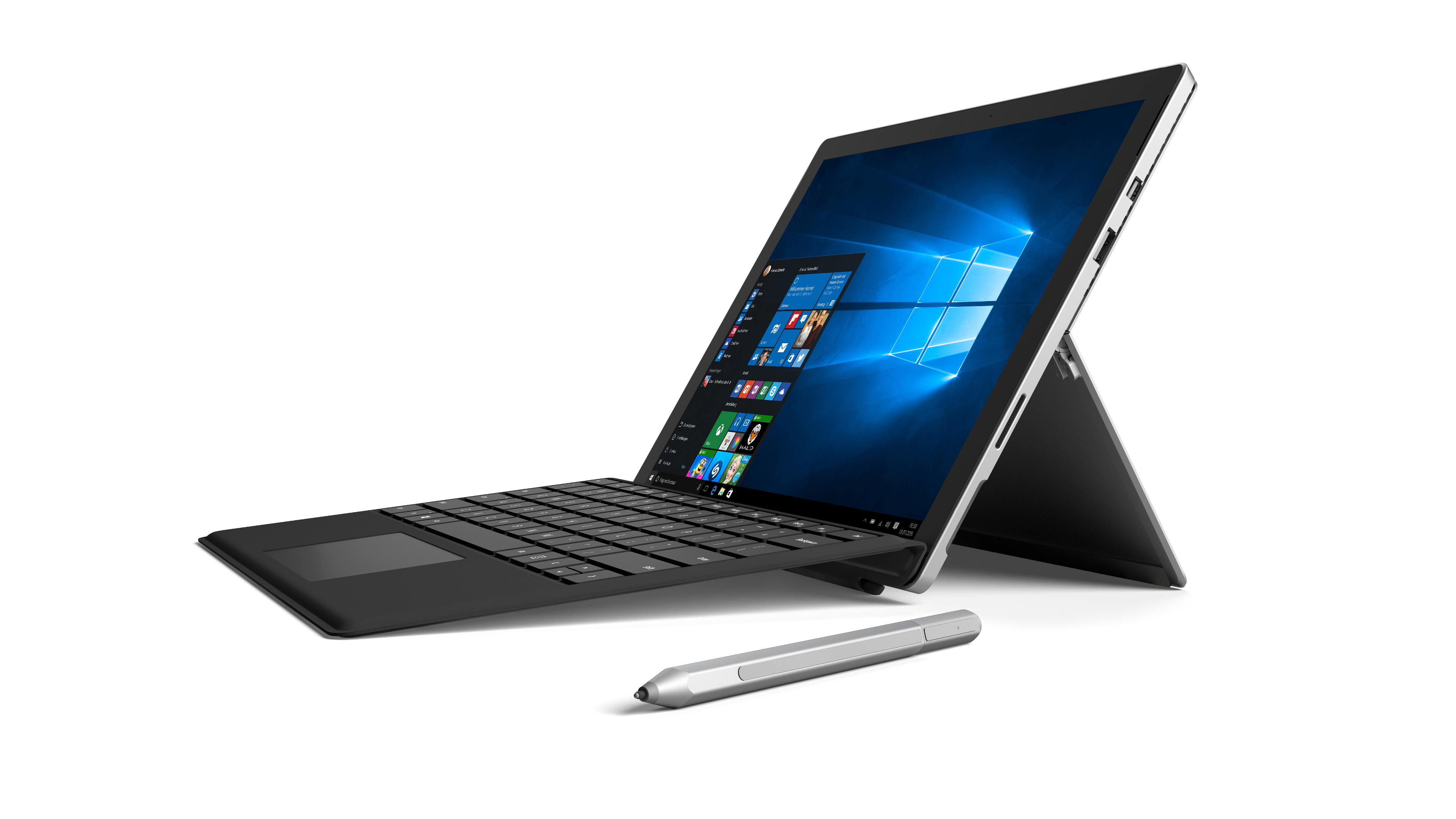 MICROSOFT Surface Pro 4 inkl. Surface Pro 4 Type Cover Schwarz - 12,3 Zoll - Intel® Core™ i5 i5-6300U - 4 GB - 128 GB - Intel® HD 520 - Windows 10 Pro (64 Bit)