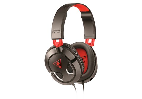 TURTLE BEACH MediaMarkt Over-ear Headsets | Gaming Headset Schwarz/Rot Headset 50 Schwarz/Rot, Recon Stereo