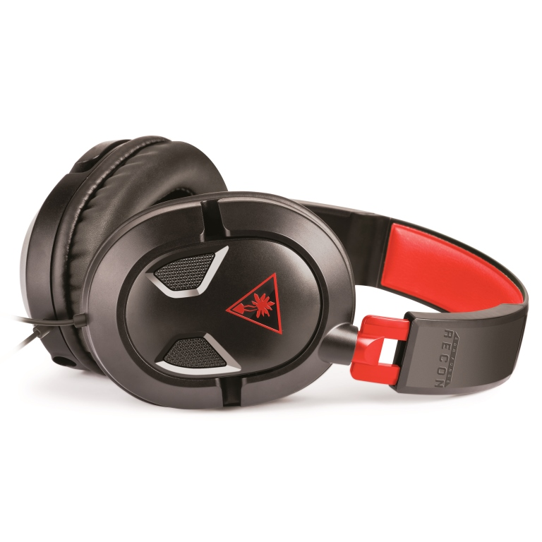 TURTLE Schwarz/Rot, Headset Headset 50 Stereo Recon BEACH Schwarz/Rot Over-ear