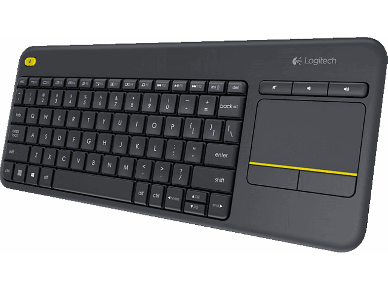 LOGITECH K400 Plus Dokunmatik Yüzeyli USB Bağlantılı Türkçe Q TV Klavyesi - Siyah_1