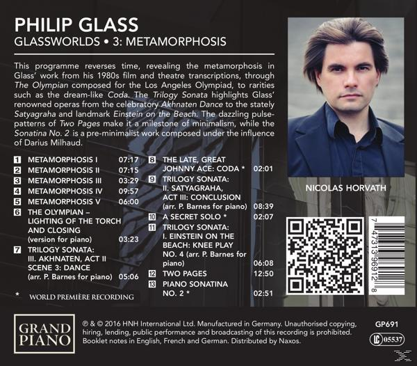 Nicolas Horvath - Glassworlds: Klavierwerke Vol.3  - (CD)