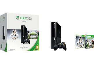 MICROSOFT Xbox360 500GB + 2 Kumanda + Fable Anniversary + Plants Vs. Zombie:Garden Warfare Kod (Bundle Set 36)