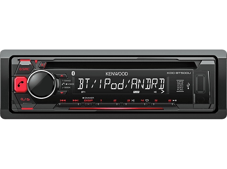 Autorradio Kenwood KDCBT500U, Radio, CD, USB, Bluetooth