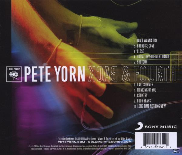 Rückseite einer CD-Hülle mit Titelliste und Händen, die Gitarre spielen.