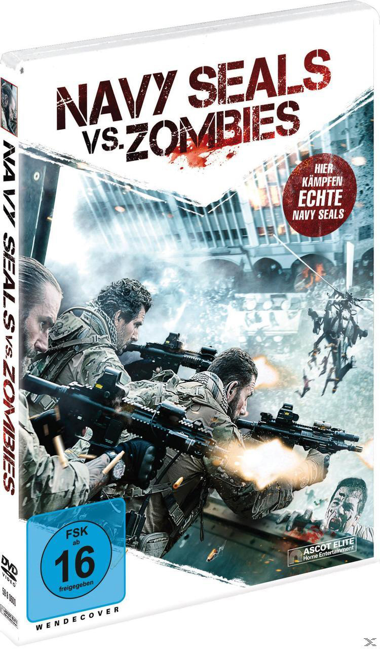 DVD-Cover für Navy Seals vs. Zombies. Soldaten, die Waffen anvisieren. Der Hintergrund zeigt einen Hubschrauber.