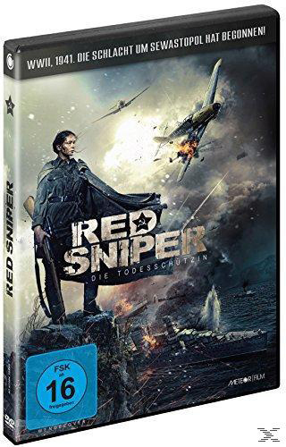 DVD-Cover eines Kriegsfilms. Eine Frau in Uniform mit Gewehr, Flugzeuge im Hintergrund.