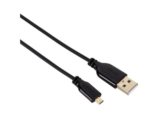 HAMA USB 2.0 A/M-B8 0.75M - Anschlusskabel (Schwarz)