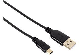 HAMA 74248 - Mini-USB-Kabel (Schwarz, silber)