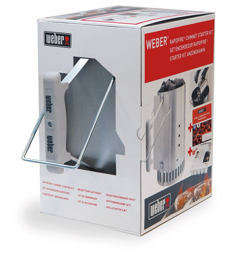 WEBER Tutuşturma Seti: Tutuşturma Bacası + 2 kg Long Lasting Premium Briketi