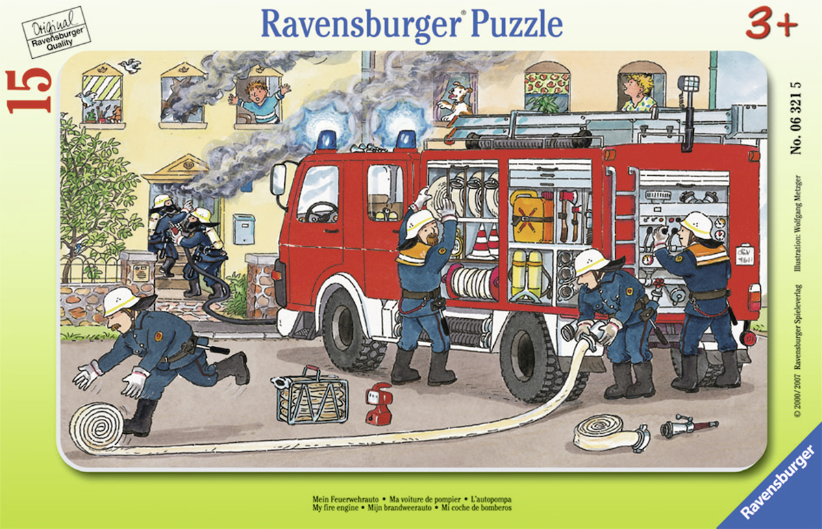 RAVENSBURGER Kinderpuzzle - Puzzle Mein Feuerwehrauto