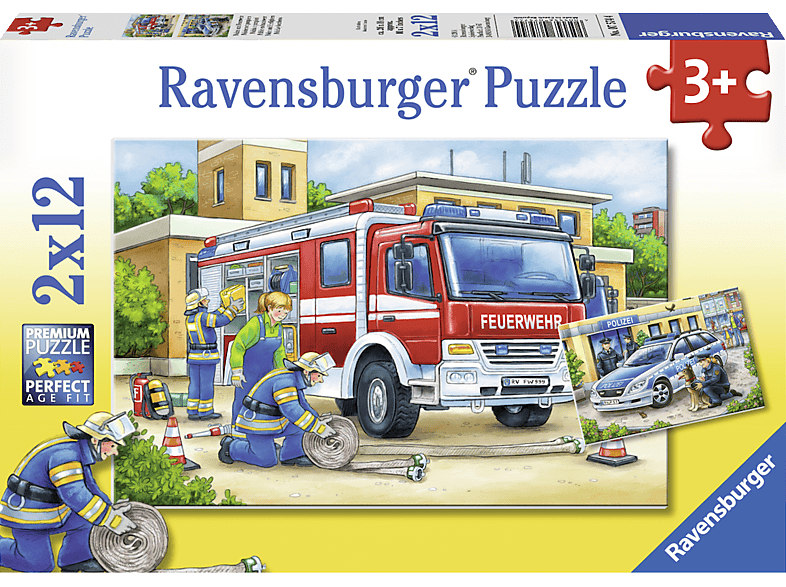 RAVENSBURGER 075744 Polizei und Feuerwehr Mehrfarbig