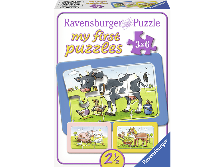 Mehrfarbig Puzzle Gute RAVENSBURGER Kinderpuzzle Tierfreunde -