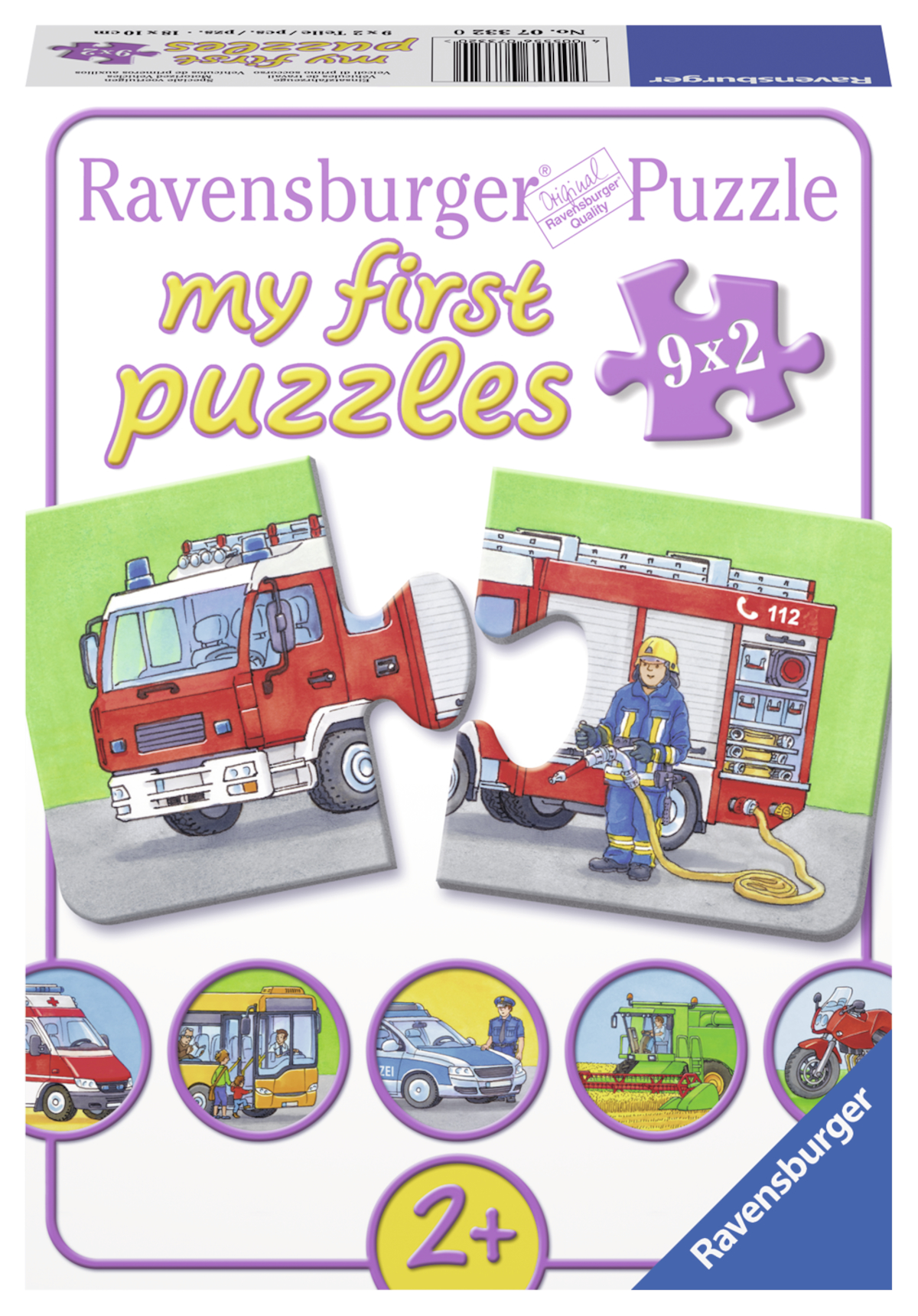 - Mehrfarbig Einsatzfahrzeuge Puzzle RAVENSBURGER Kinderpuzzle