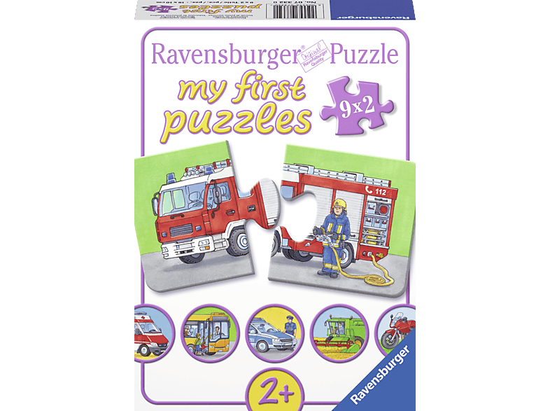 RAVENSBURGER Kinderpuzzle - Einsatzfahrzeuge Puzzle Mehrfarbig | bis 500 Teile