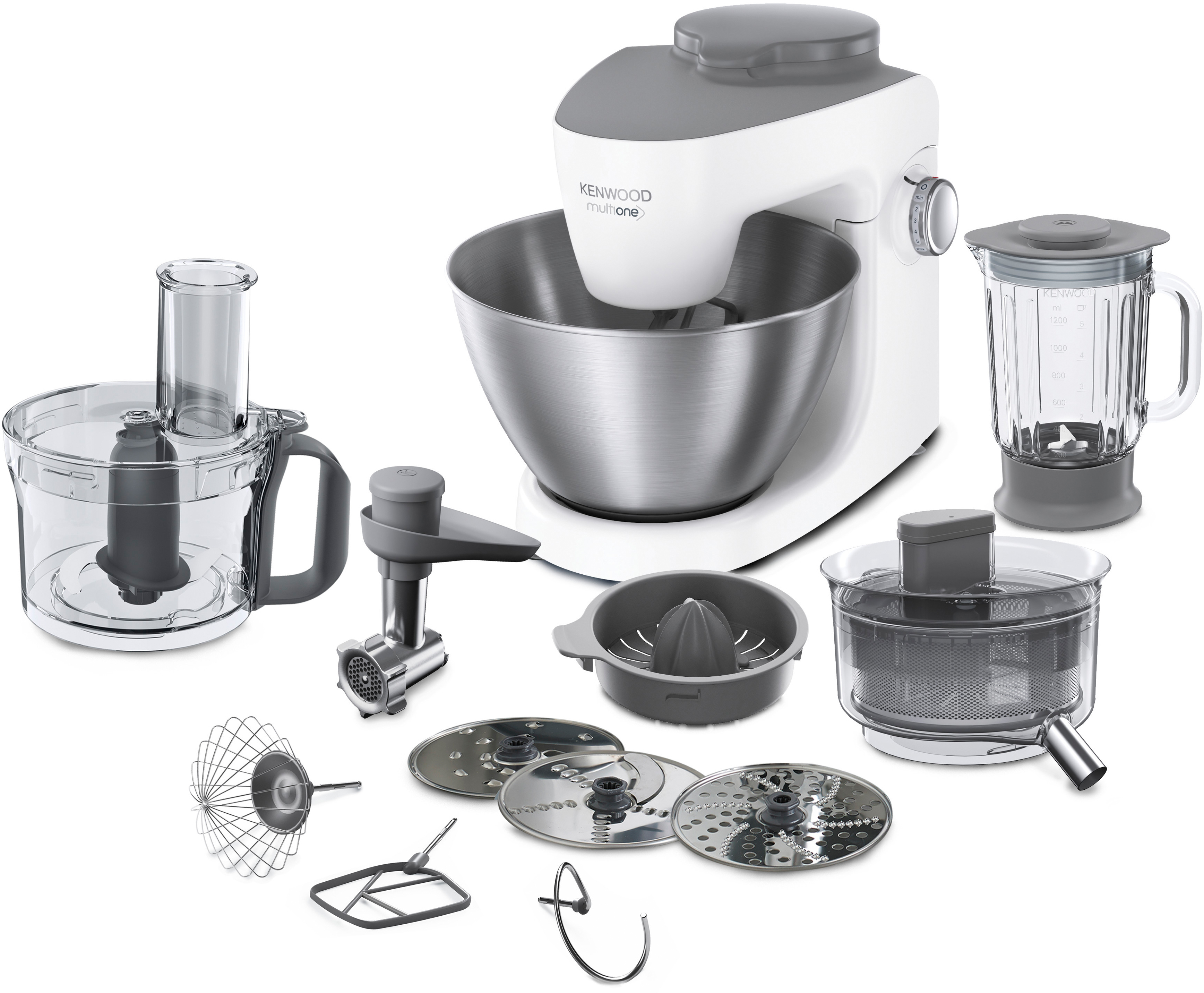 KENWOOD Küchenmaschine KHH326WH MultiOne Küchenmaschine Weiß (1000 Watt)