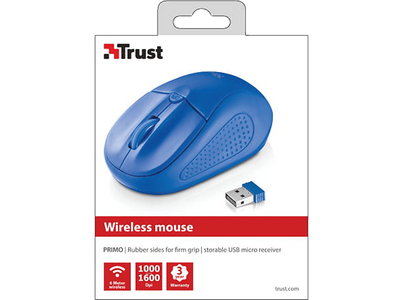 TRUST 20786 Primo Kablosuz Mouse Mavi_4