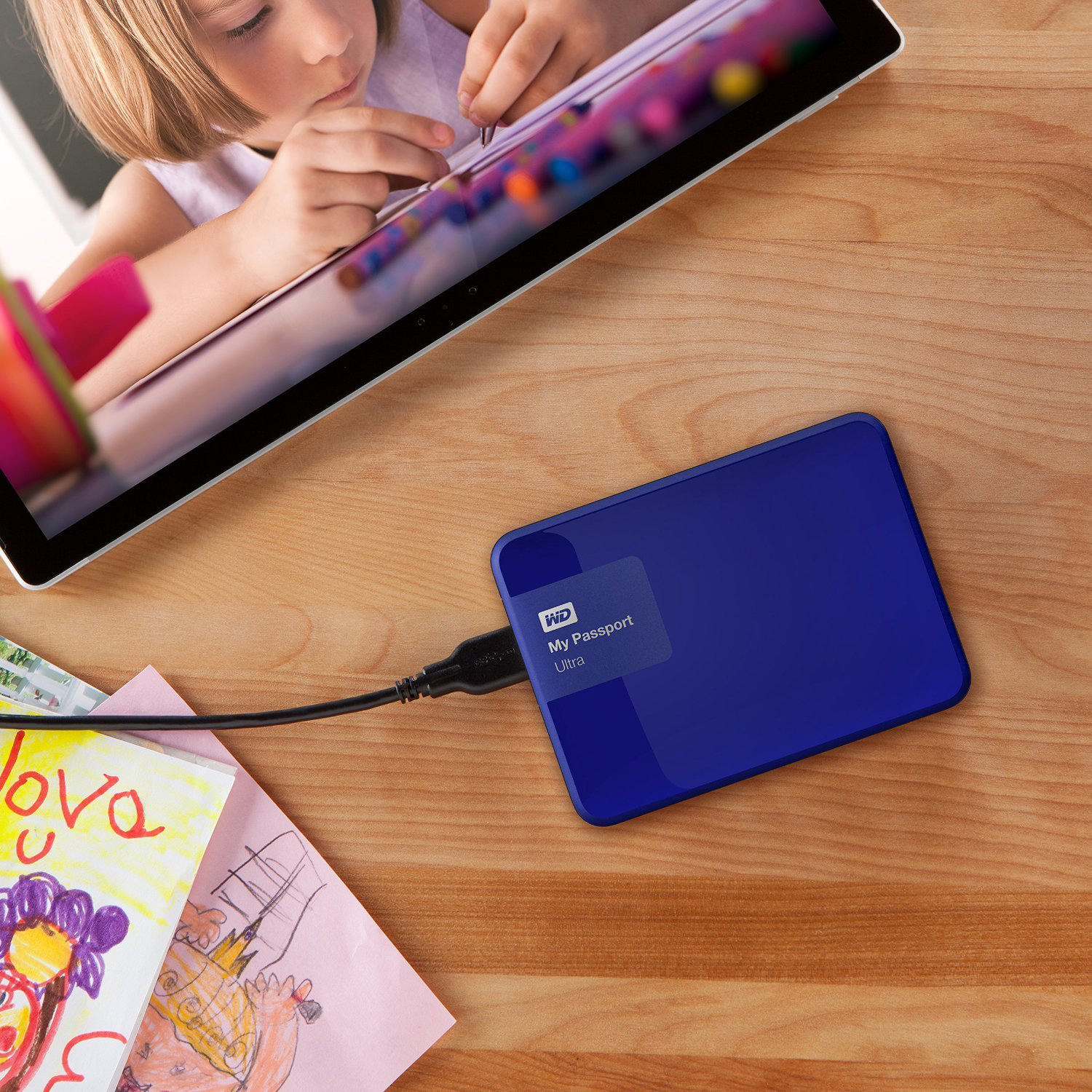 WD MY Passport Ultra 2TB 2,5 inç USB 3.0 Mavi Taşınabilir Disk