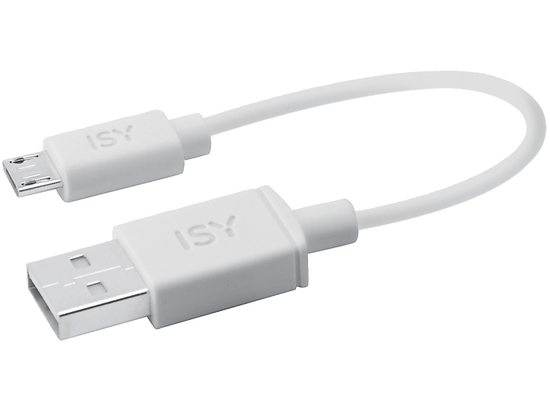 ISY microUSB - USB-kabel 15 cm Wit (IUC-1003)