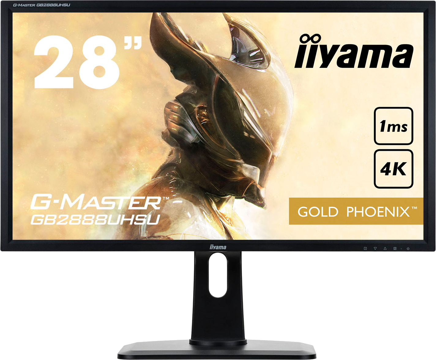 IIYAMA G-Master GB2888UHSU-B1 Gold Phoenix 28 Zoll, schwarz 28 Zoll Gaming-Monitor, UHD 4K, 1 ms Reaktionszeit, 300 cd/m², 60 Hz, Schwarz