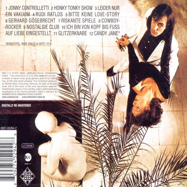 Albumcover mit zwei Personen, eine in schwarzer Kleidung, die andere in weiß. Hintergrund ist eine grüne Palme und Text.