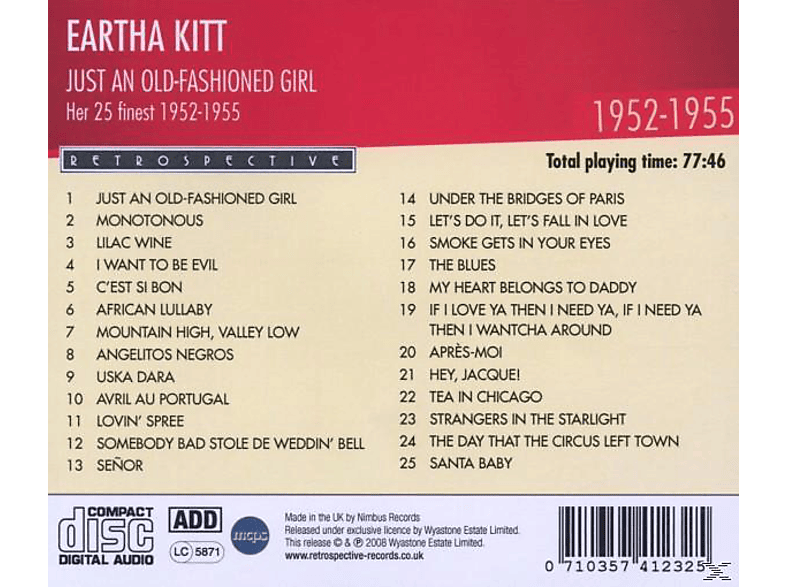 Thumbnail - Eartha Kitt - Just An Old-Fashioned Girl (CD)