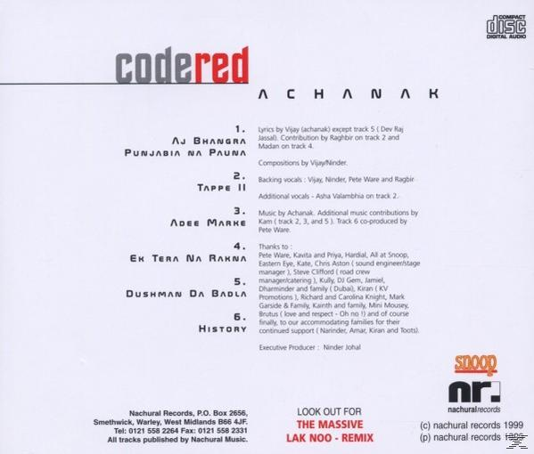 Achanak - Code Red  - (CD)