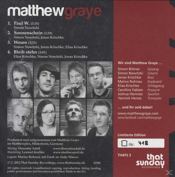 Graye Paul Matthew - (Vinyl) - Wer?