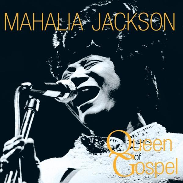 Mahalia Jackson, eine Frau, die in ein Mikrofon singt, auf einem Schallplattencover.