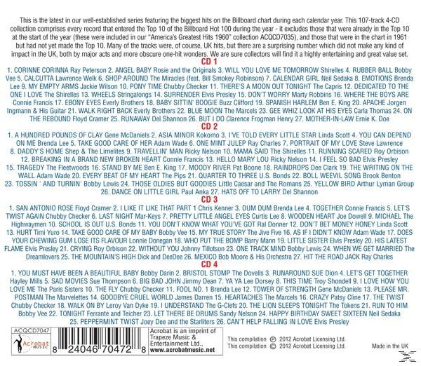 VARIOUS - America's Greatest Hits 1961  - (CD)