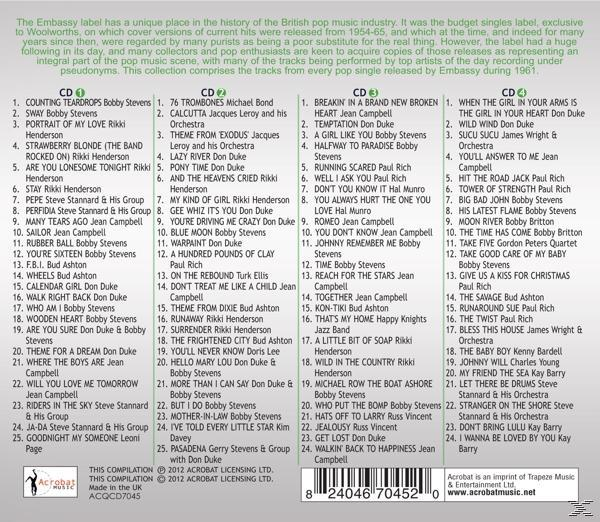 VARIOUS - The Embassy  British Hit Parade 1961  - (CD)